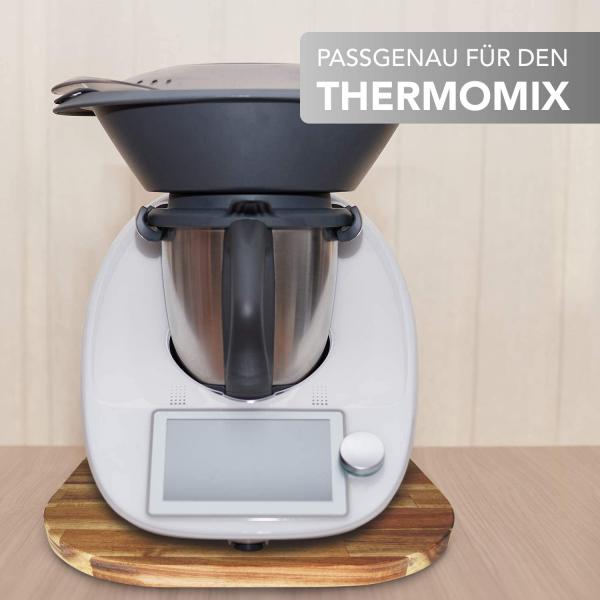 Premium-Gleitbrett -  Untersetzer aus Massivholz für den Thermomix TM5 / TM6 / TM31- Akazie SE